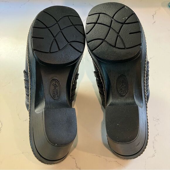 Euro Soft by Sofft Mule Heels Leather Slip On Shoes Black Clogs Womens Size 8 - Picture 12 of 13